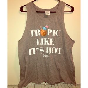 Never Worn PINK brand Grey Summer Muscle Tee